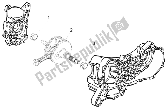 All parts for the Crankshaft of the Piaggio FLY 50 4T 2008