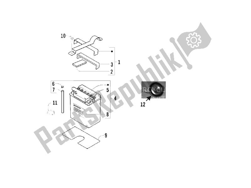 All parts for the Remote Control Switches - Battery - Horn of the Piaggio Trackmaster 400 2006