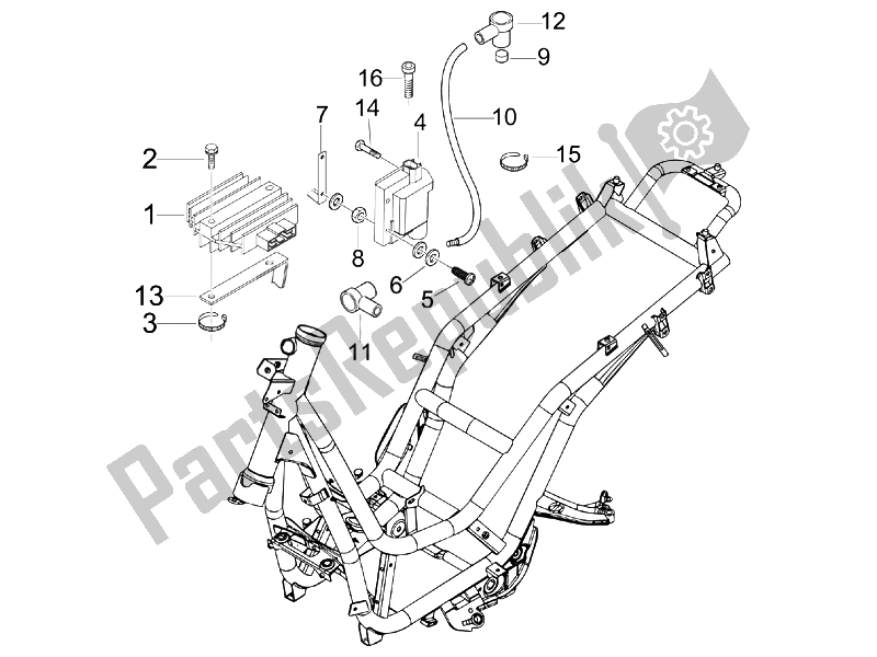 Toutes les pièces pour le Régulateurs De Tension - Unités De Commande électronique (ecu) - H. T. Bobine du Piaggio BV 250 USA 2007