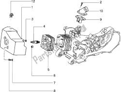 Cylinder head-cooling hood-inlet and induction pipe