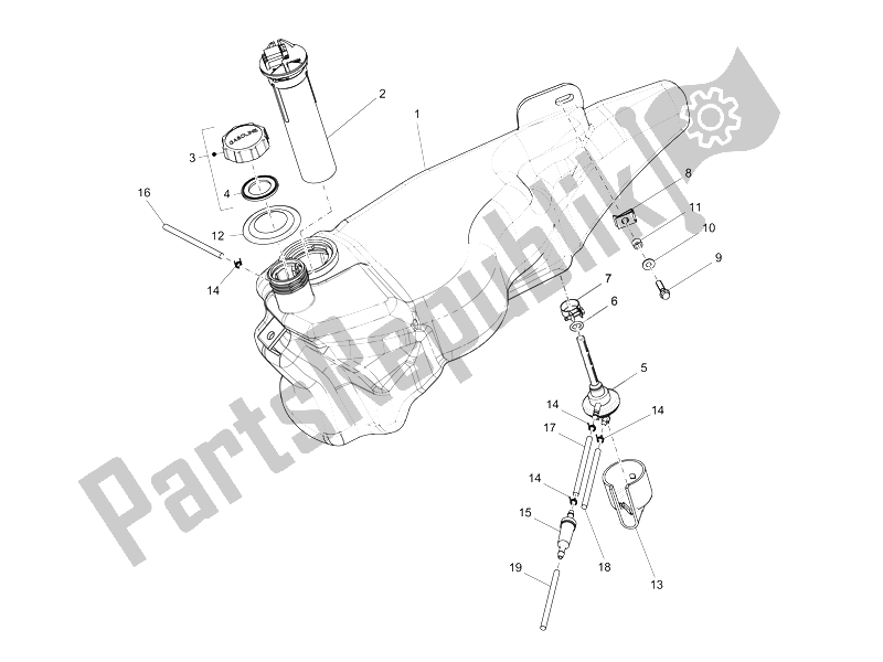 Todas las partes para Depósito De Combustible de Piaggio Liberty 125 4T PTT I 2006