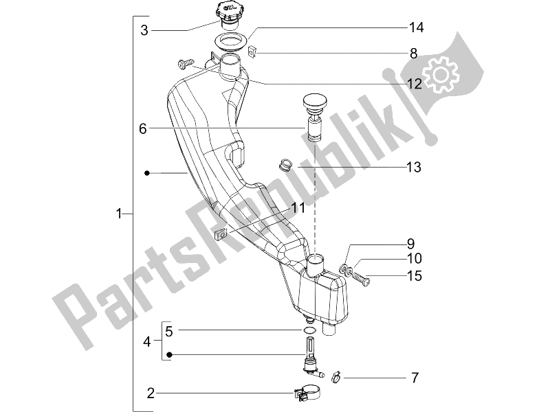 Toutes les pièces pour le Cuve à Mazout du Piaggio NRG Power DT 50 2006