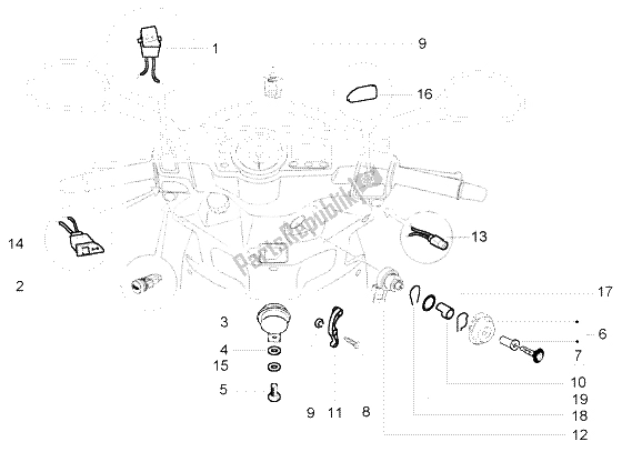 All parts for the Switch - Horn of the Piaggio NRG Power DT 50 1998