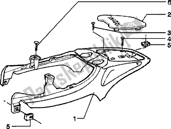 Tutte le parti per il Portapacchi del Piaggio Skipper 150 4T 2000