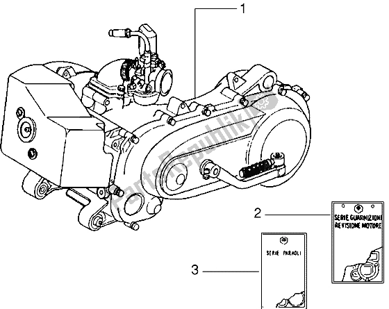 Alle onderdelen voor de Motor van de Piaggio ZIP RST 50 1996