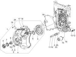 Flywheel magneto cover - Oil filter