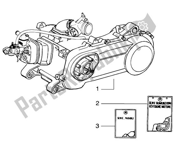 Toutes les pièces pour le Moteur du Piaggio NRG Purejet 50 2003