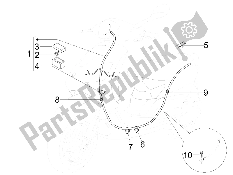 Toutes les pièces pour le Faisceau De Câbles Principal du Piaggio FLY 50 4T 25 30 KMH 2008