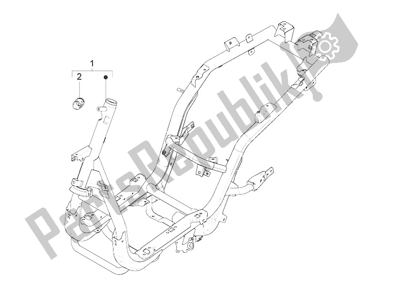 Alle onderdelen voor de Frame / Carrosserie van de Piaggio FLY 150 4T 3V IE USA 2016