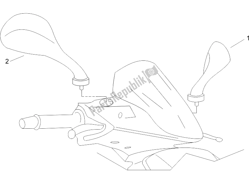 Todas las partes para Espejo / S De Conducción de Piaggio NRG Power DT 50 2006
