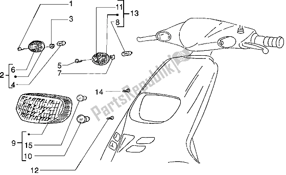 Tutte le parti per il Faro del Piaggio Typhoon 125 XR 2000