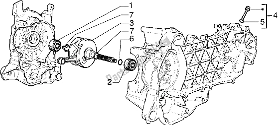 Tutte le parti per il Albero A Gomiti del Piaggio Hexagon GTX 125 1999