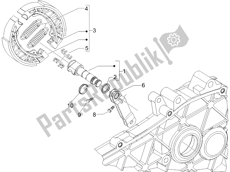 Toutes les pièces pour le Frein Arrière - Mâchoire De Frein du Piaggio X8 150 Street Euro 2 2006