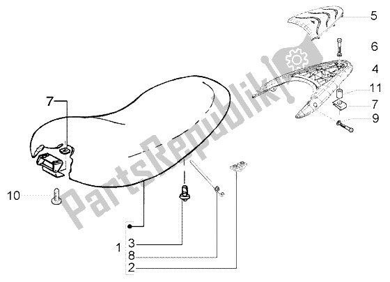 Toutes les pièces pour le Selle - Lugg. Carrier du Piaggio Liberty 50 4T RST 2003