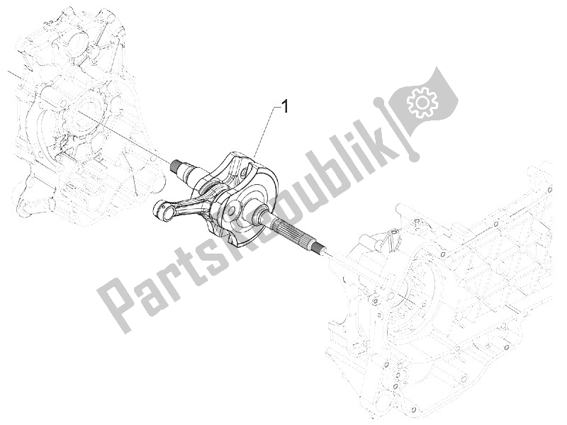 Toutes les pièces pour le Vilebrequin du Piaggio MP3 300 IE E4 LT Business Sport ABS EU 2016