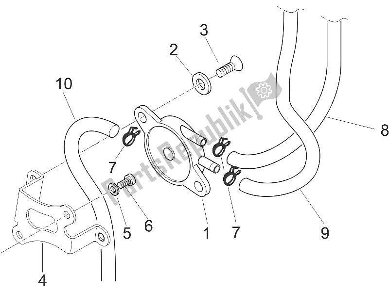 All parts for the Supply System of the Piaggio NRG Power DD H2O CH 50 2011