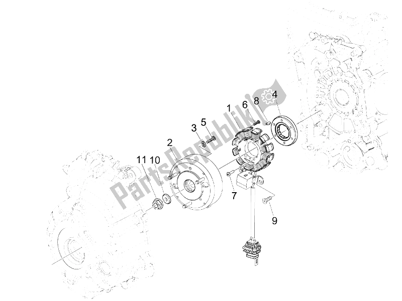 All parts for the Flywheel Magneto of the Piaggio X7 300 IE Euro 3 2009