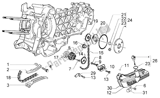 Todas las partes para Bomba De Grupo De Aceite de Piaggio BV 200 U S A 2005