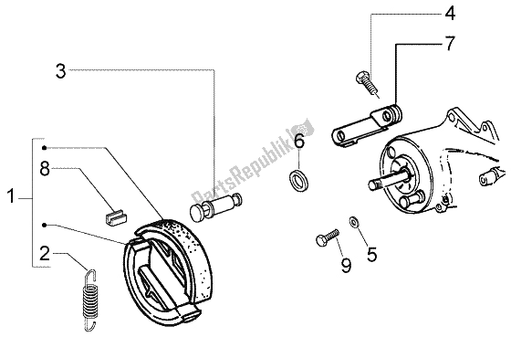 Toutes les pièces pour le Frein à Main du Piaggio Liberty 50 4T RST Delivery 2004