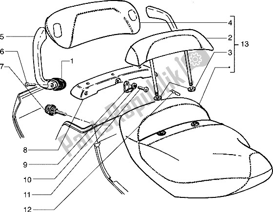 Todas las partes para Ensillar de Piaggio Hexagon 150 1994