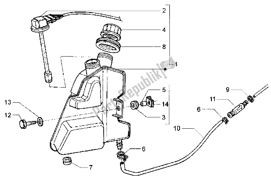 Todas las partes para Tanque De Aceite de Piaggio Hexagon LX 125 1998