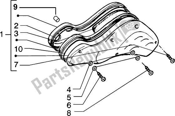 Tutte le parti per il Filtro Dell'aria del Piaggio ZIP 50 4T 2002