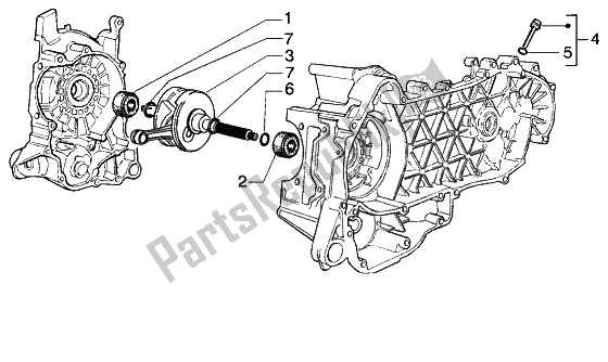 Toutes les pièces pour le Vilebrequin du Piaggio Beverly 125 RST 2004