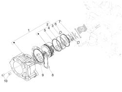 Cylinder-piston-wrist pin unit