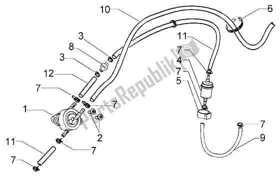 Toutes les pièces pour le Système D'alimentation du Piaggio X8 200 2004