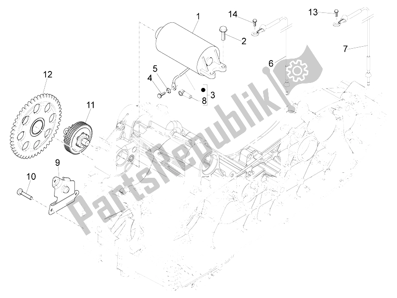 All parts for the Stater - Electric Starter of the Piaggio Beverly 500 Cruiser E3 2007