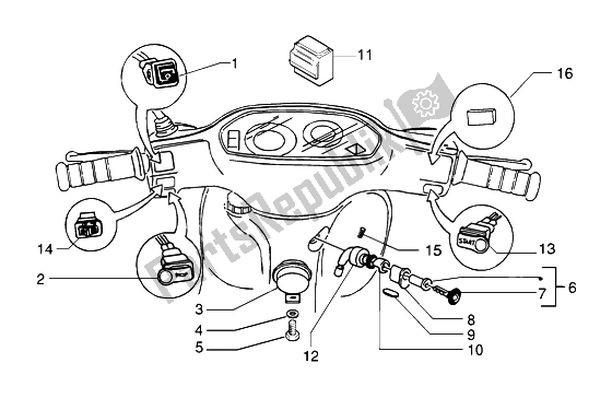 Toutes les pièces pour le Interrupteur du Piaggio NRG Purejet 50 2003