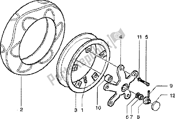 Tutte le parti per il Ruota Posteriore del Piaggio ZIP SP 50 1996