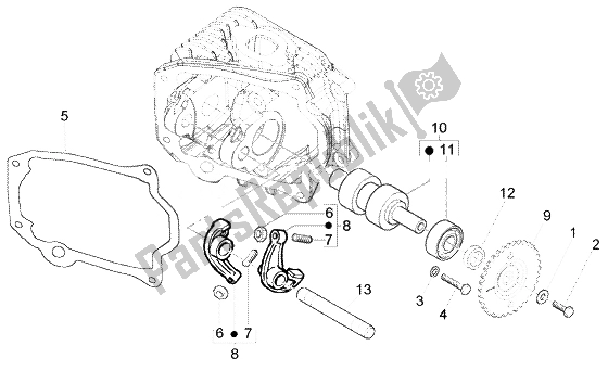 Toutes les pièces pour le Levier-arbre à Cames du Piaggio FLY 50 4T 2007