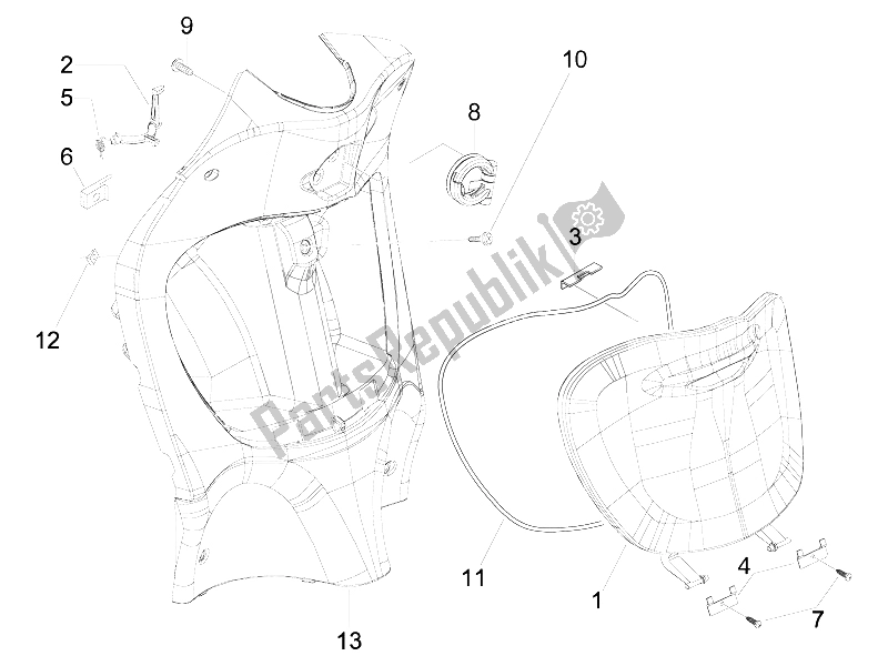 Toutes les pièces pour le Boîte à Gants Avant - Panneau De Protection Des Genoux du Piaggio Liberty 200 4T 2006