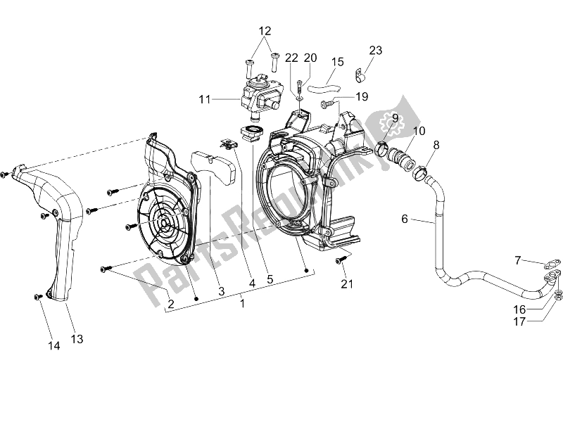 Toutes les pièces pour le Boîte à Air Secondaire du Piaggio Liberty 125 4T 2006