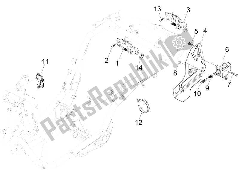 Toutes les pièces pour le Serrures du Piaggio MP3 125 2006