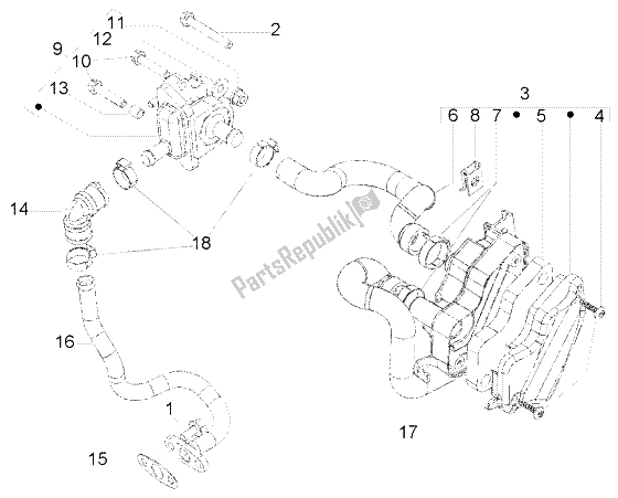 Toutes les pièces pour le Boîte à Air Secondaire du Piaggio Beverly 250 RST 2004