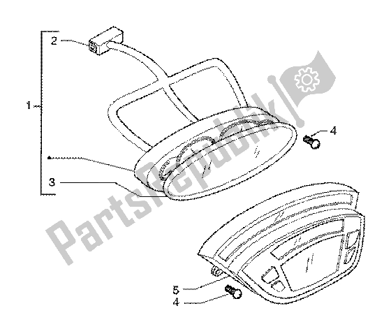 Alle onderdelen voor de Instrumenten Ingesteld van de Piaggio X9 200 2002