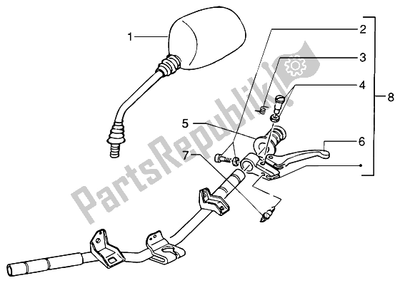 Toutes les pièces pour le Pièces Détachées Guidon (2) du Piaggio NRG MC3 DT 50 2004