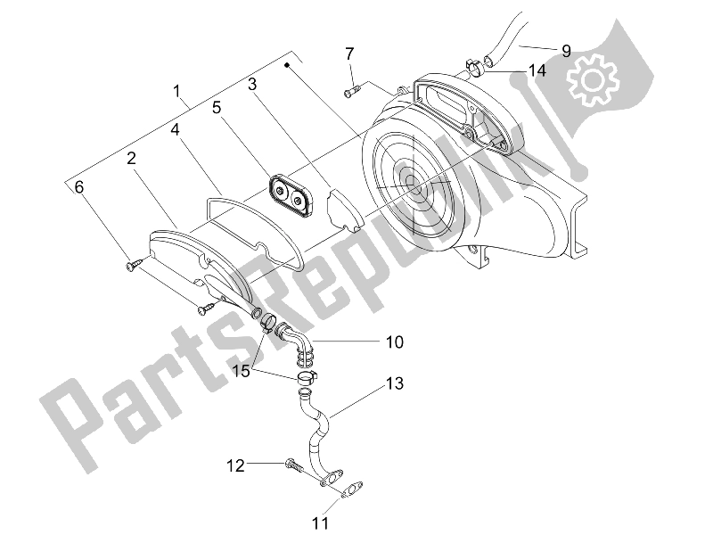 All parts for the Secondary Air Box of the Piaggio Liberty 50 4T PTT B NL 2006