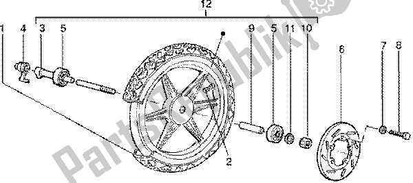 Tutte le parti per il Ruota Anteriore del Piaggio Liberty 125 Leader 2001