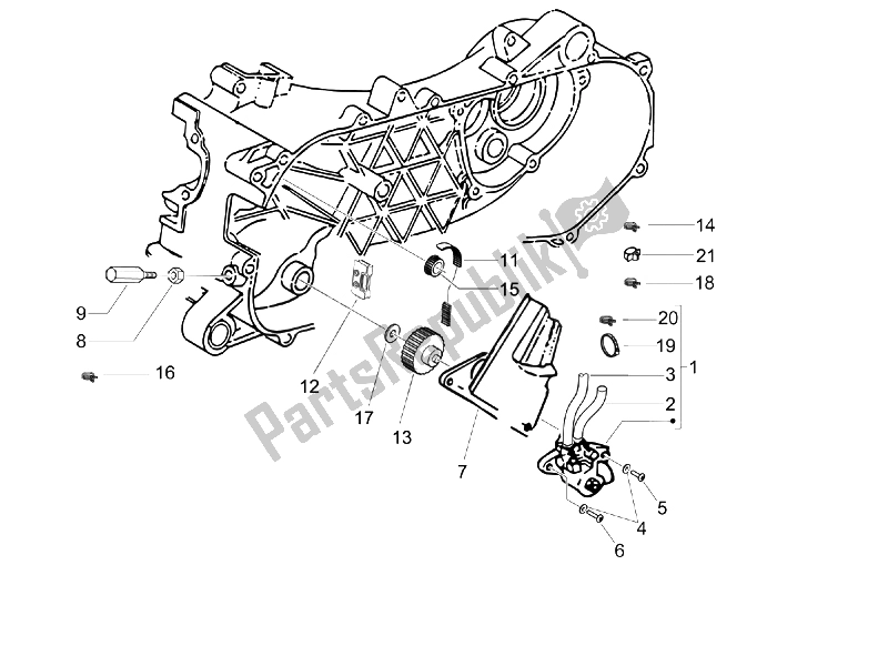 Tutte le parti per il Pompa Dell'olio del Piaggio Typhoon 50 2T E2 2009