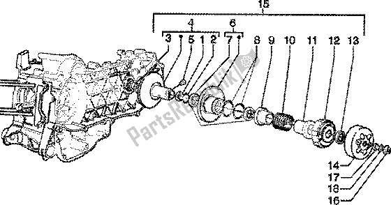 All parts for the Driven Pulley of the Piaggio Skipper 150 4T 2000