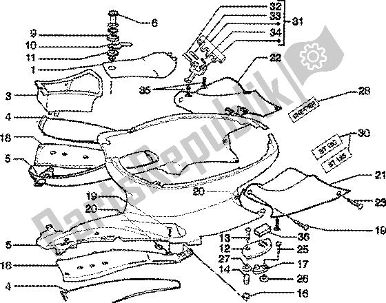 Toutes les pièces pour le Couvercles Latéraux du Piaggio Skipper 125 4T 2000