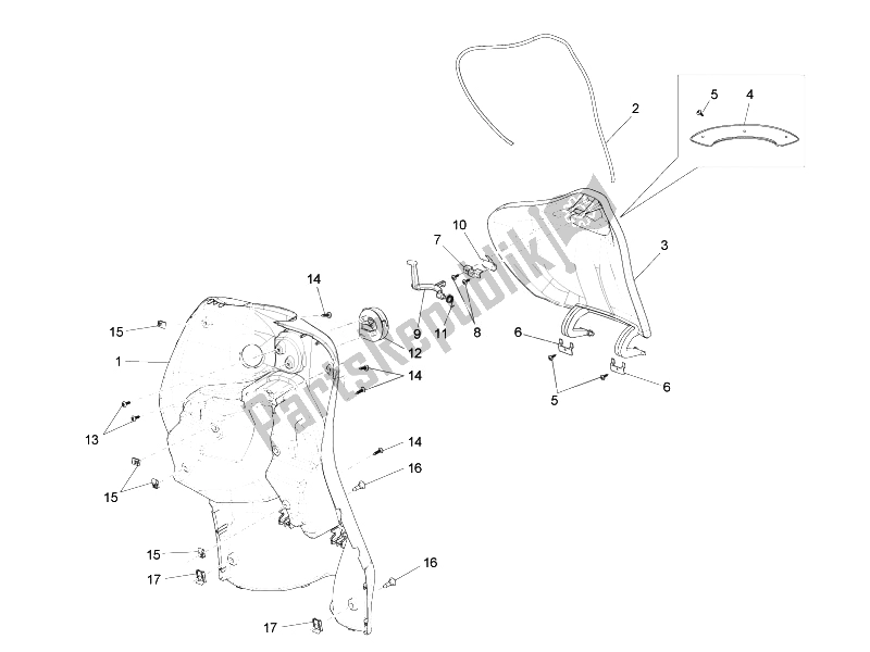 Toutes les pièces pour le Boîte à Gants Avant - Panneau De Protection Des Genoux du Piaggio Liberty 125 4T 3V IE E3 2014