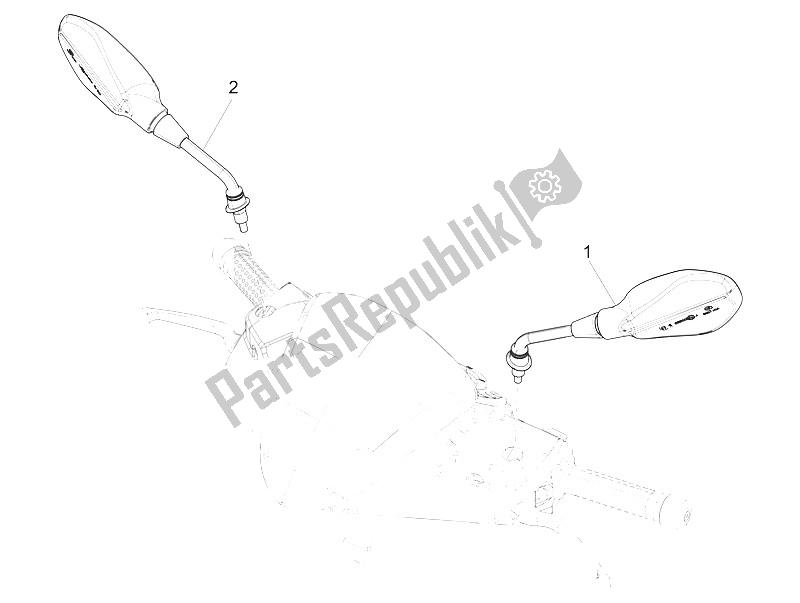 Toutes les pièces pour le Miroir (s) De Conduite du Piaggio NRG Power DD 50 2016