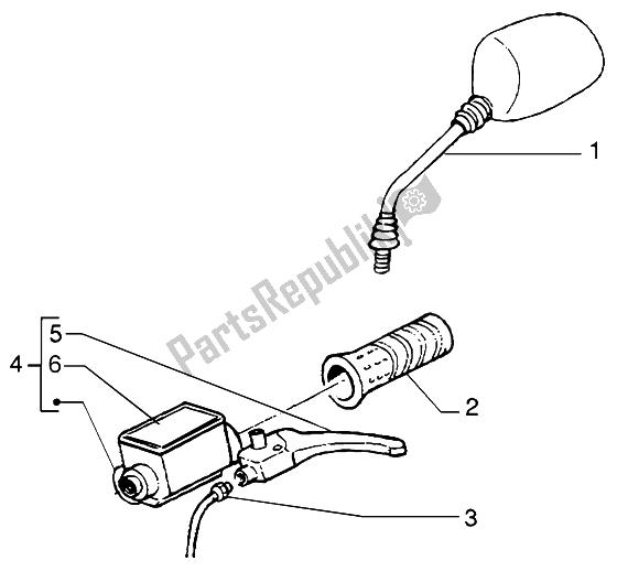 Tutte le parti per il Componenti Manubrio (2) del Piaggio NRG Purejet 50 2003