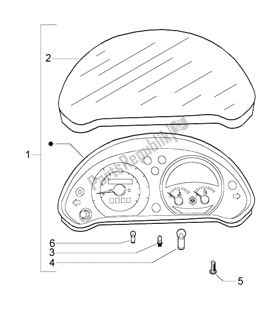 Tutte le parti per il Unità Strumentale del Piaggio Beverly 500 2003