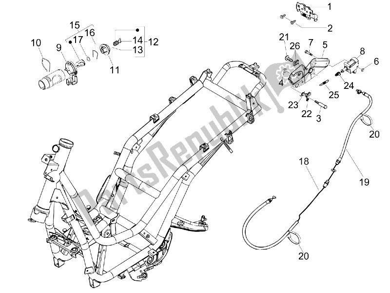 Toutes les pièces pour le Serrures du Piaggio BV 500 USA 2008