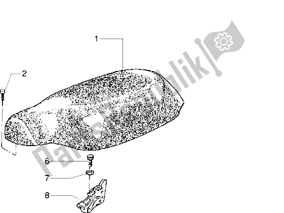Alle onderdelen voor de Zadel van de Piaggio Typhoon 125 XR 2003